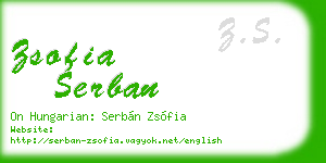 zsofia serban business card